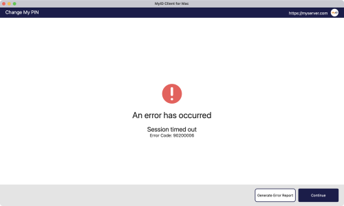 Generate error report